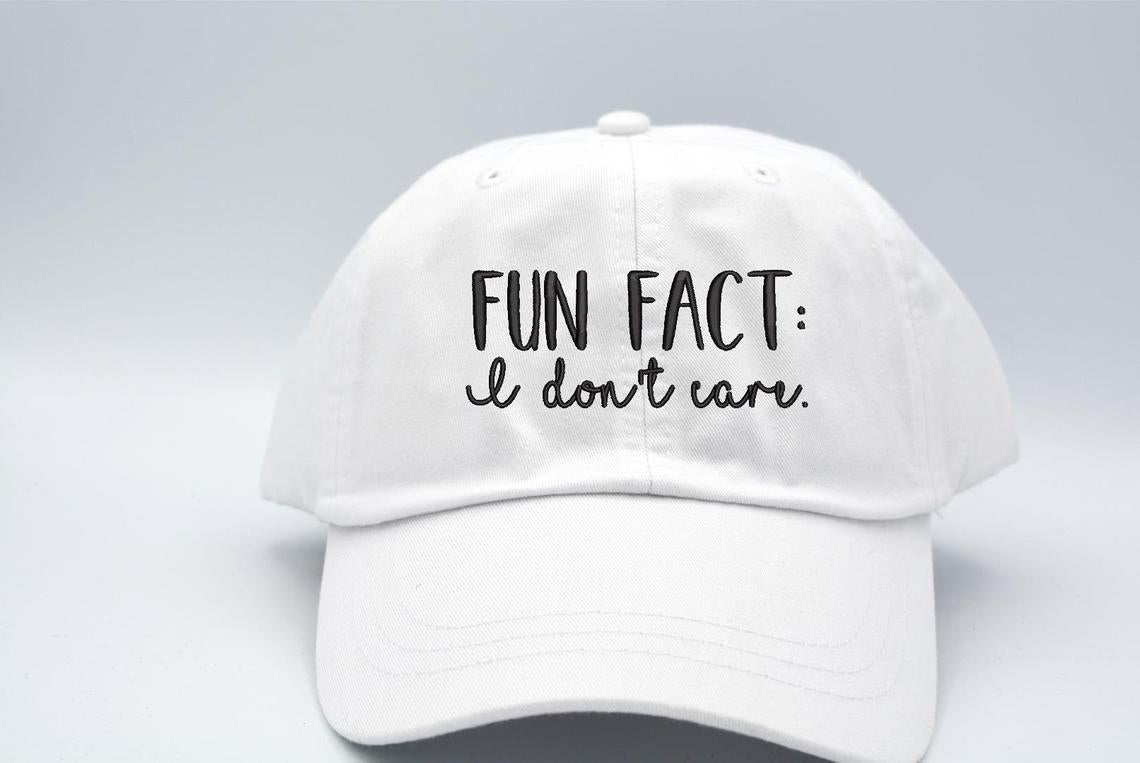 Custom embroidered hats disney hair don't care by Amaze Embroidery