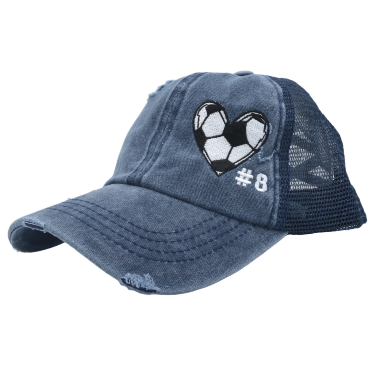 Soccer Heart With Custom Varsity Number and Name