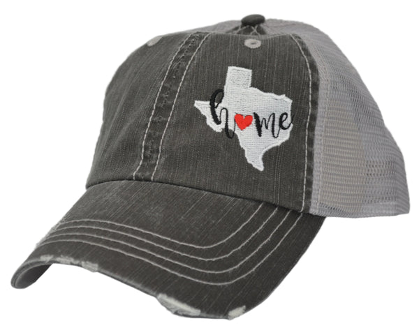 Texas Home Trucker Cap Embroidered