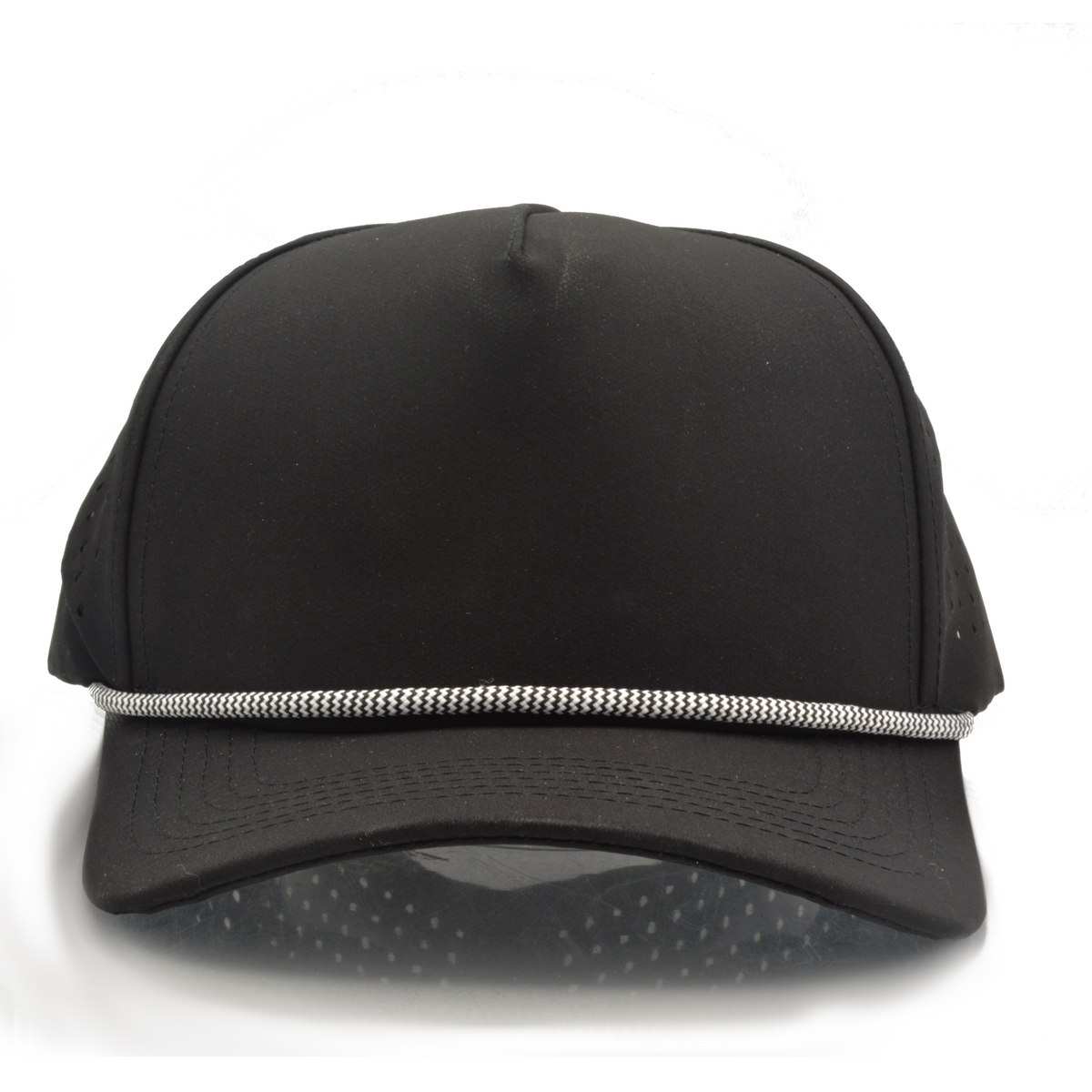 black performance hat with rope