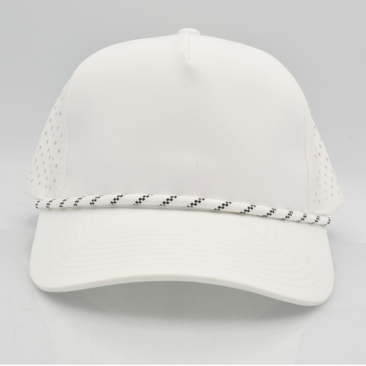 LOGO - Performance with rope- 5 panel- Embroidery ( WHITE HAT)