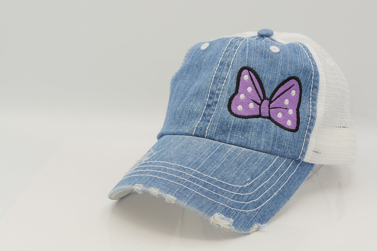 Bow Polka Dot Trucker Hat